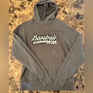 Gray 'Baseball Mom' Hoodie